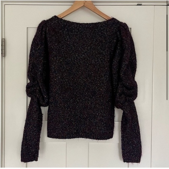 Club Monaco Metallic Puff Sleeve Sweater - Picture 3 of 9